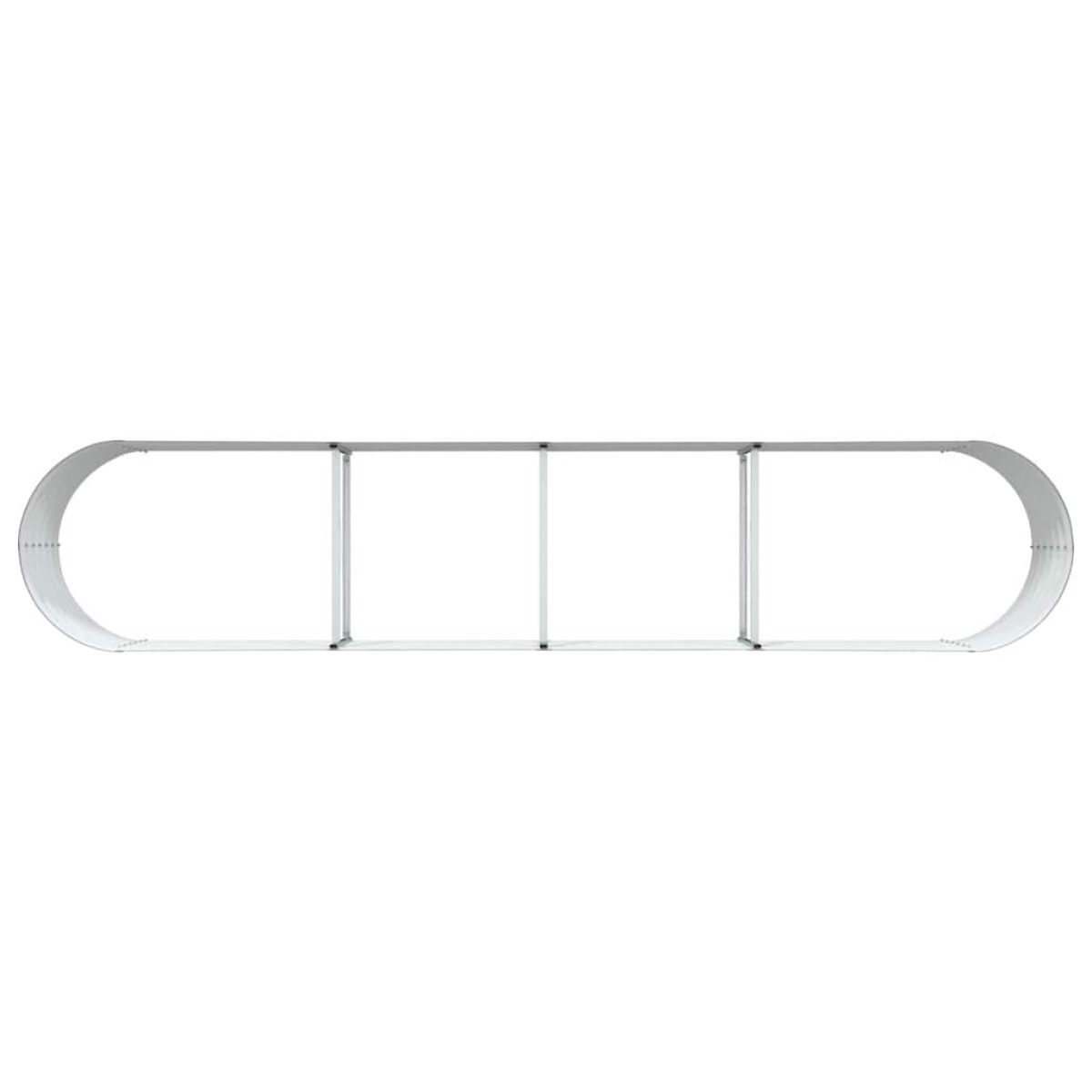 vidaXL Ανεβασμένο Κρεβάτι Καφέ 400 x 80 x 44 cm Ατσάλι