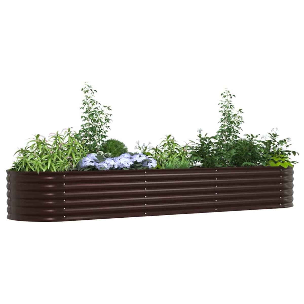 vidaXL Ανεβασμένο Κρεβάτι Καφέ 320 x 80 x 44 cm Ατσάλι