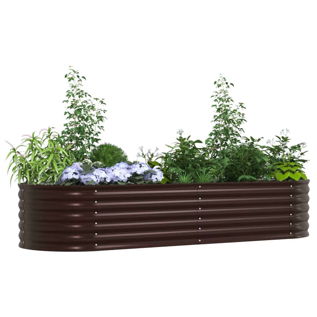 vidaXL Ανεβασμένο Κρεβάτι Καφέ 240 x 80 x 44 cm Ατσάλι