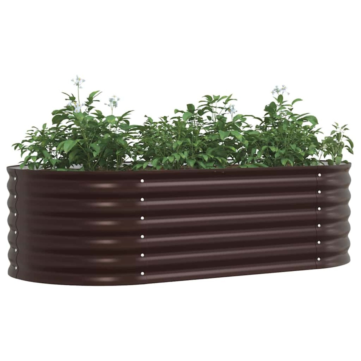 vidaXL Ανεβασμένο Κρεβάτι Καφέ 160 x 80 x 44 cm Ατσάλι