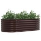 vidaXL Ανεβασμένο Κρεβάτι Καφέ 160 x 80 x 44 cm Ατσάλι