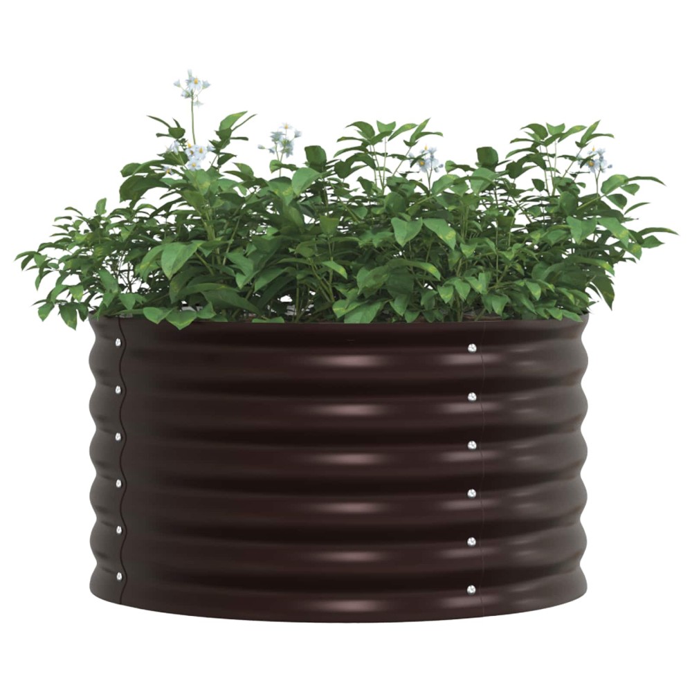 vidaXL Ανεβασμένο Κρεβάτι Καφέ 80 x 80 x 44 cm Ατσάλι