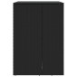 vidaXL Κουτί Κάδου Σκύλου Μαύρο 65 x 80 x 115 εκ. Πολυαιθυλένιο
