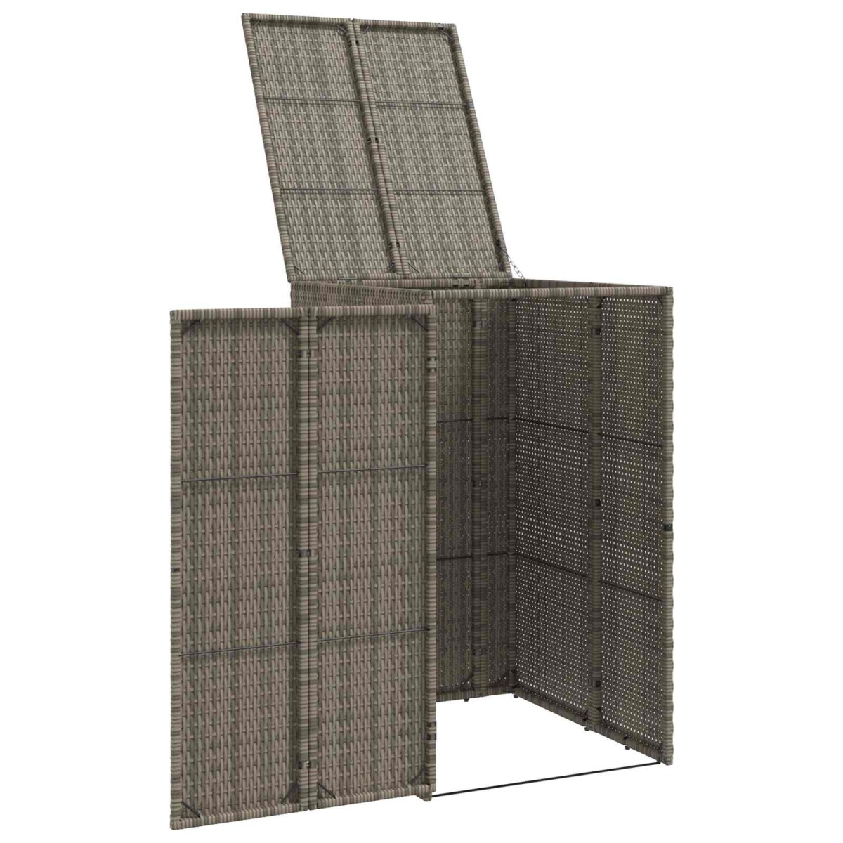 vidaXL Κουτί Κάδου Σκύλου Γκρι 65 x 80 x 115 εκ. Πολυαιθυλένιο