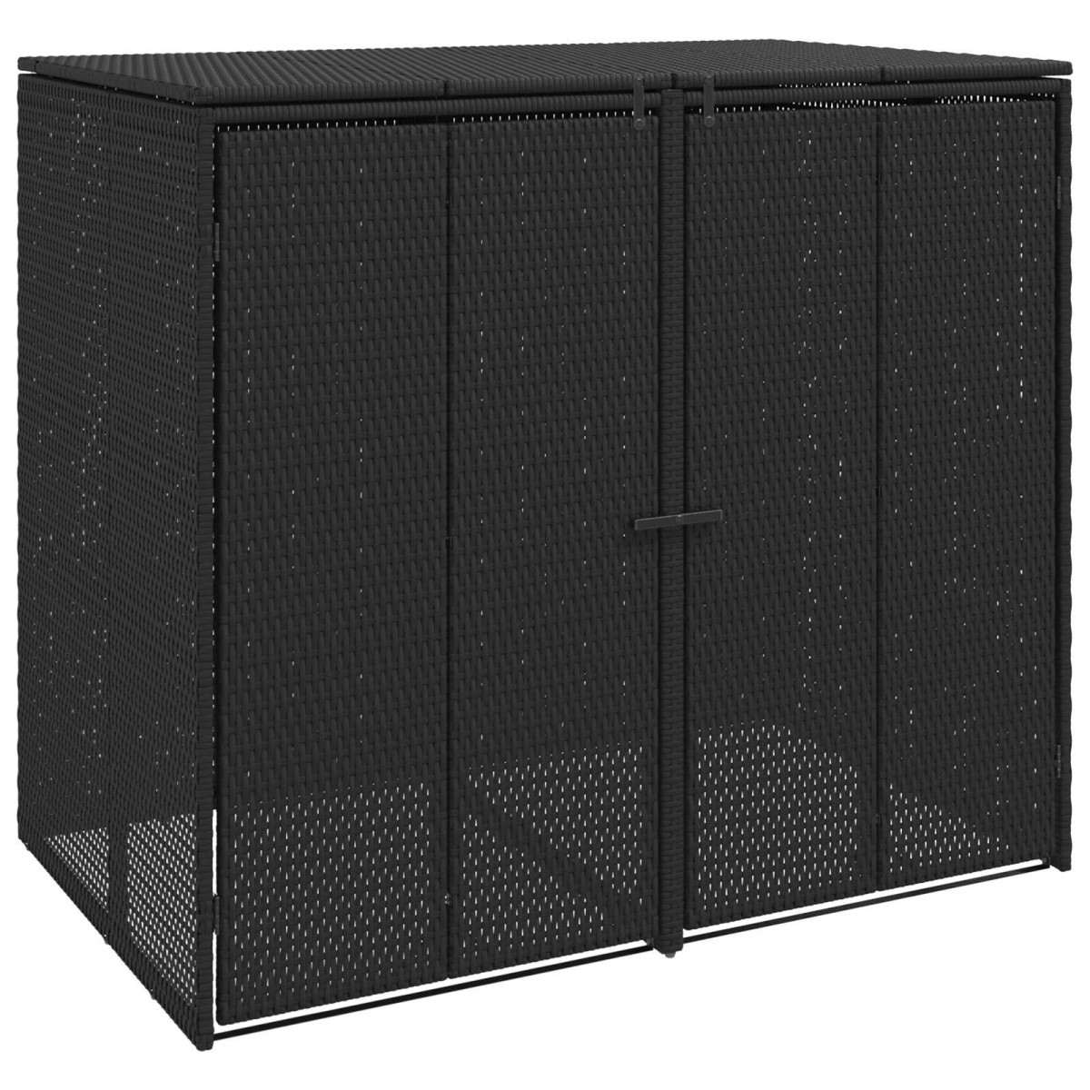 vidaXL Κουτί Κάδου Σκύλου 2 τμχ. Μαύρο 130 x 80 x 115 εκ.