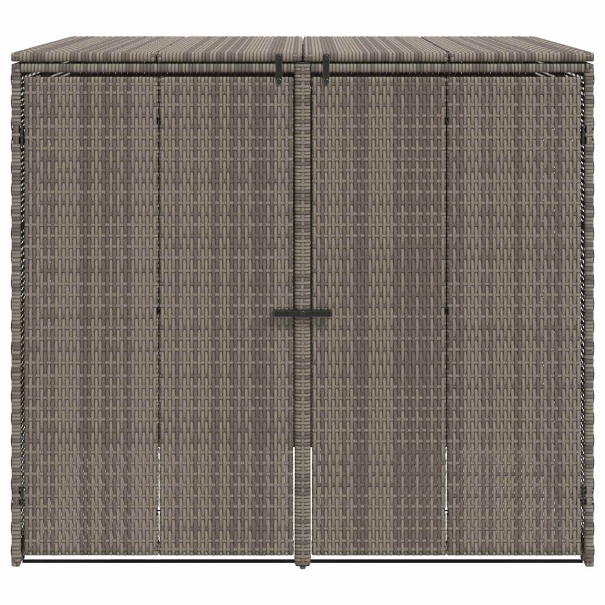 vidaXL Κουτί Κάδου Σκύλου 2 τμχ. Γκρι 130 x 80 x 115 εκ. Πολυαιθυλένιο