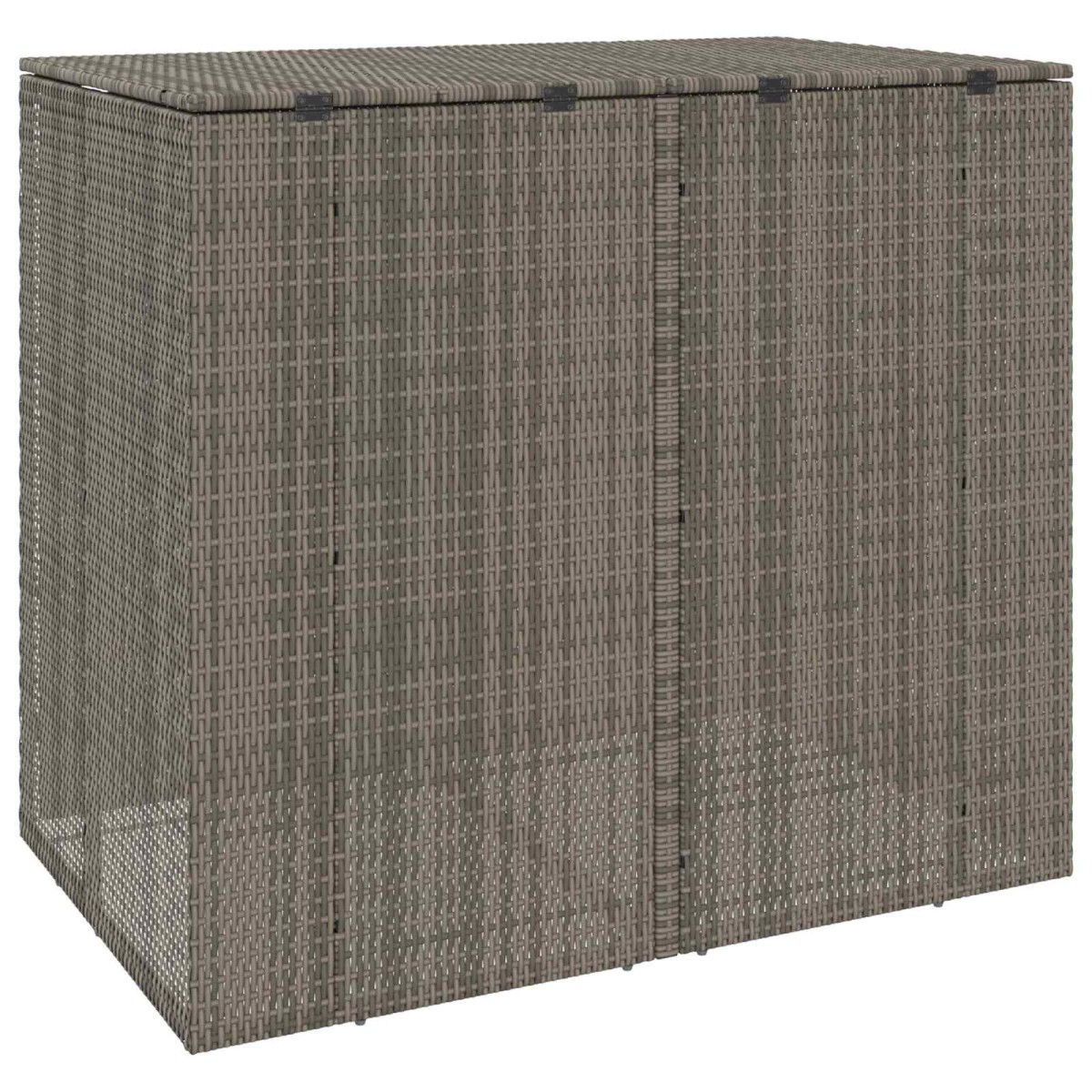 vidaXL Κουτί Κάδου Σκύλου 2 τμχ. Γκρι 130 x 80 x 115 εκ. Πολυαιθυλένιο