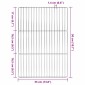 vidaXL Σχάρα ψησίματος Ασημί 50 x 35 cm Ανοξείδωτο ατσάλι