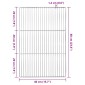vidaXL Σχάρα ψησίματος Ασημί 60 x 40 cm Ανοξείδωτο ατσάλι