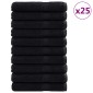 vidaXL Πετσέτα Επισκεπτών SOLUND 25 τμχ. Μαύρο 100 x 200 cm 550 gsm