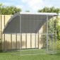 vidaXL Κλουβί για κότες Ασημί 2 x 2 x 2 m Επικαλυμμένος Χάλυβας