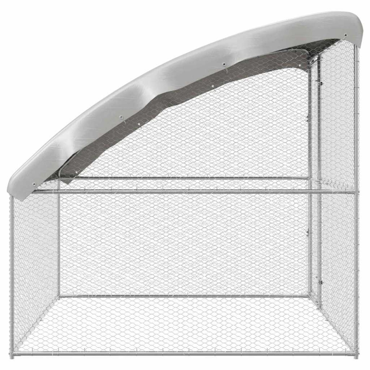 vidaXL Κλουβί για κότες Ασημί 2 x 2 x 2 m Επικαλυμμένος Χάλυβας