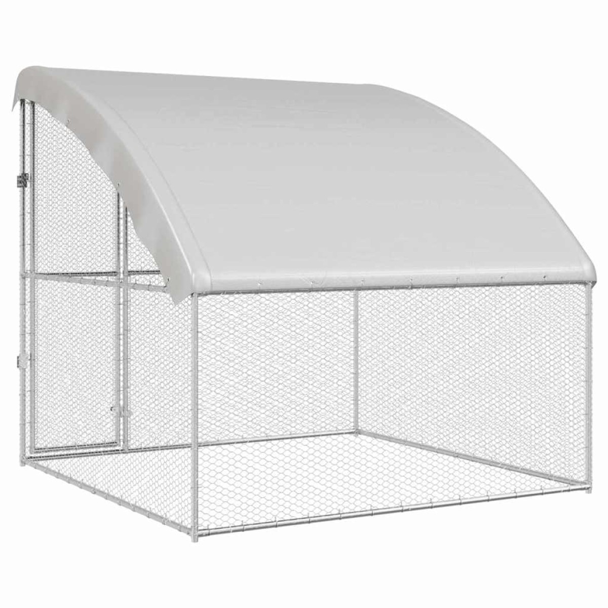 vidaXL Κλουβί για κότες Ασημί 2 x 2 x 2 m Επικαλυμμένος Χάλυβας