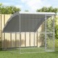 vidaXL Κλουβί για κότες Ασημί 2 x 2 x 2 m Επικαλυμμένος Χάλυβας