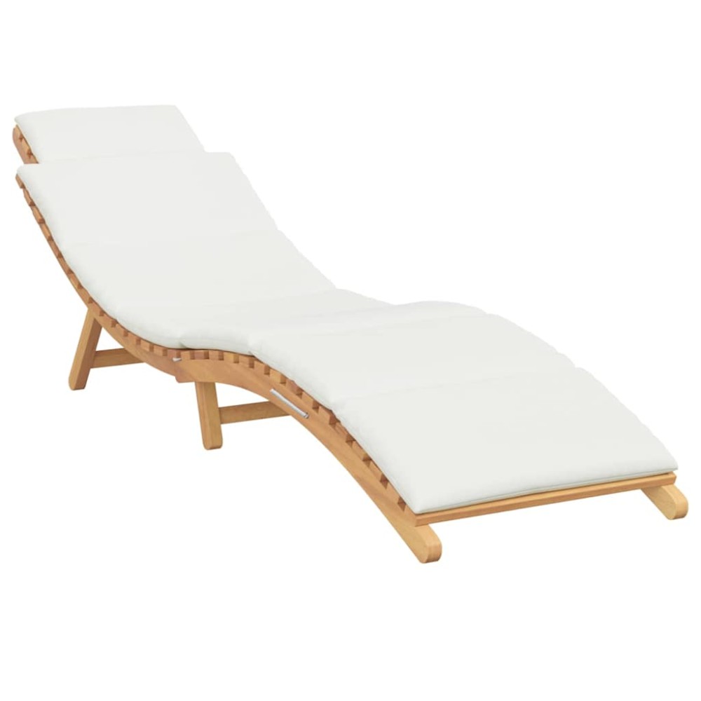 vidaXL Καλοκαιρινή Ξαπλώστρα Καφέ 198 x 55 x 58,5 εκ Στερεό Ξύλο Τίκ