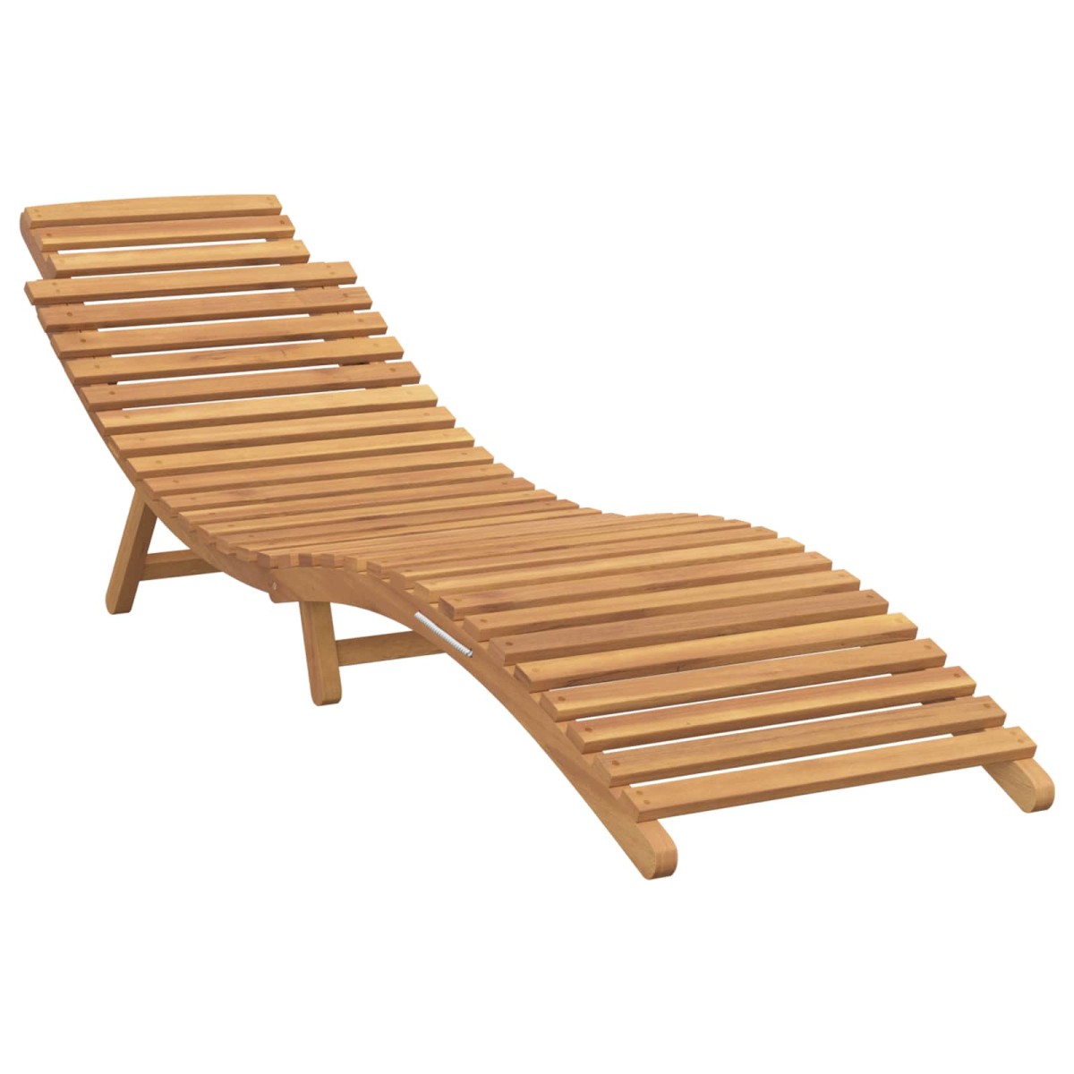 vidaXL Καλοκαιρινή Ξαπλώστρα Καφέ 198 x 55 x 58,5 εκ Στερεό Ξύλο Τίκ