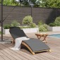 vidaXL Καλοκαιρινή Ξαπλώστρα Καφέ 198 x 55 x 58,5 εκ Στερεό Ξύλο Τίκ