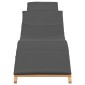 vidaXL Καλοκαιρινή Ξαπλώστρα Καφέ 198 x 55 x 58,5 εκ Στερεό Ξύλο Τίκ