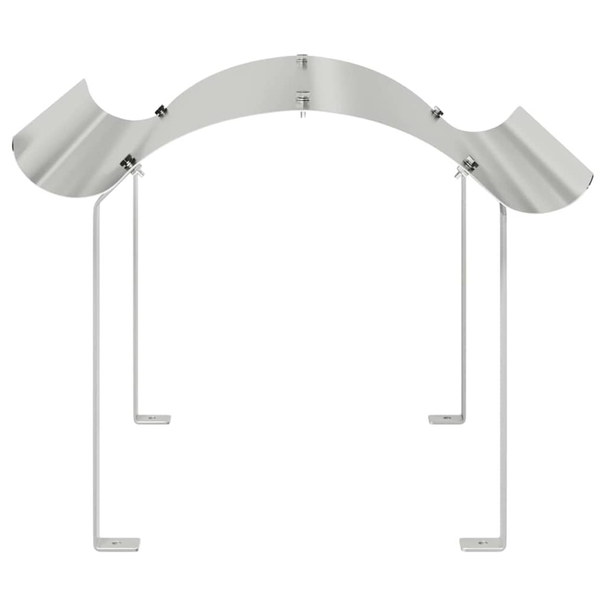vidaXL Καπέλο τζακιού Ασημί 59,5 x 50 x 36,5 cm Ανοξείδωτο ατσάλι