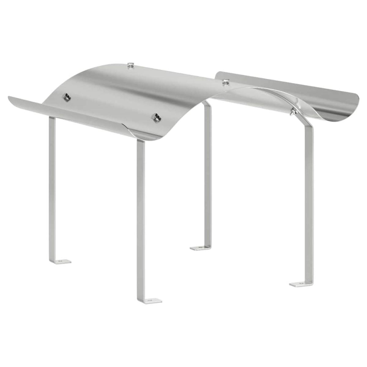 vidaXL Καπέλο τζακιού Ασημί 59,5 x 50 x 36,5 cm Ανοξείδωτο ατσάλι