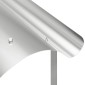 vidaXL Καπέλο τζακιού Ασημί 59,5 x 50 x 36,5 cm Ανοξείδωτο ατσάλι