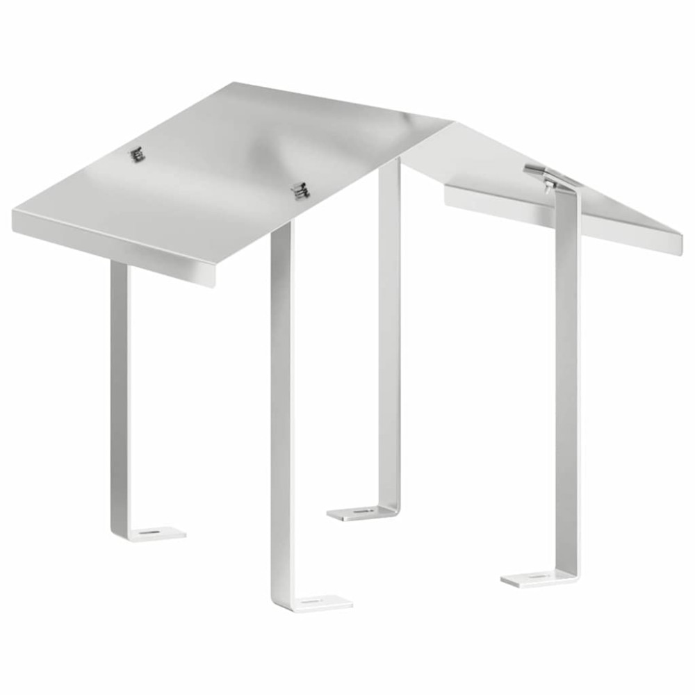vidaXL Καπνοδόχος Ασημί 40 x 40 x 37,5 εκ Ανοξείδωτο ατσάλι