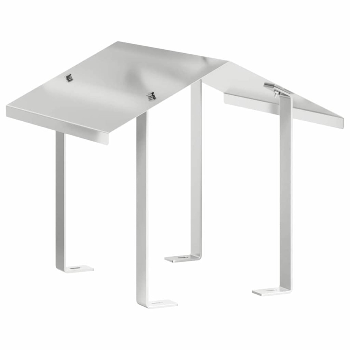 vidaXL Καπνοδόχος Ασημί 40 x 40 x 37,5 εκ Ανοξείδωτο ατσάλι