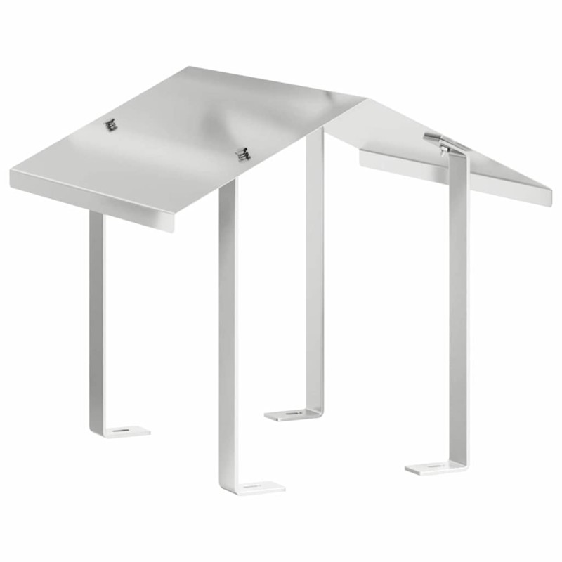 vidaXL Καπνοδόχος Ασημί 40 x 40 x 37,5 εκ Ανοξείδωτο ατσάλι