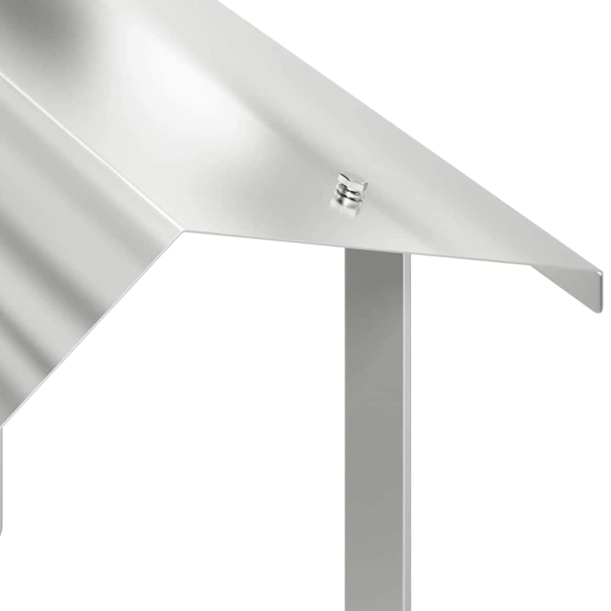 vidaXL Καπνοδόχος Ασημί 40 x 40 x 37,5 εκ Ανοξείδωτο ατσάλι