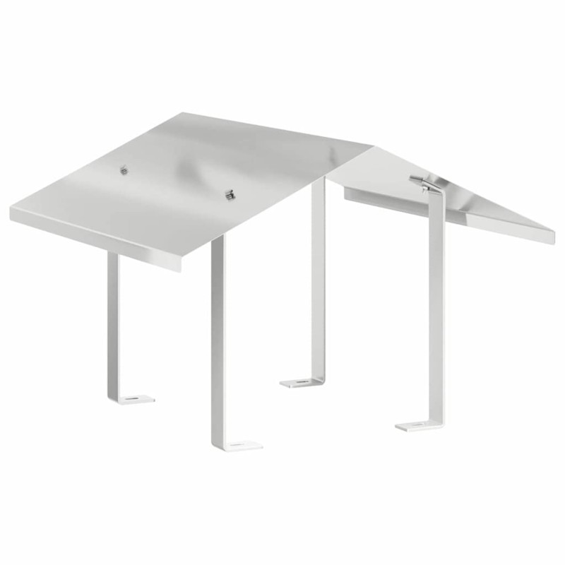 vidaXL Καπνοδόχος Ασημί 50 x 50 x 37 εκ Ανοξείδωτο ατσάλι