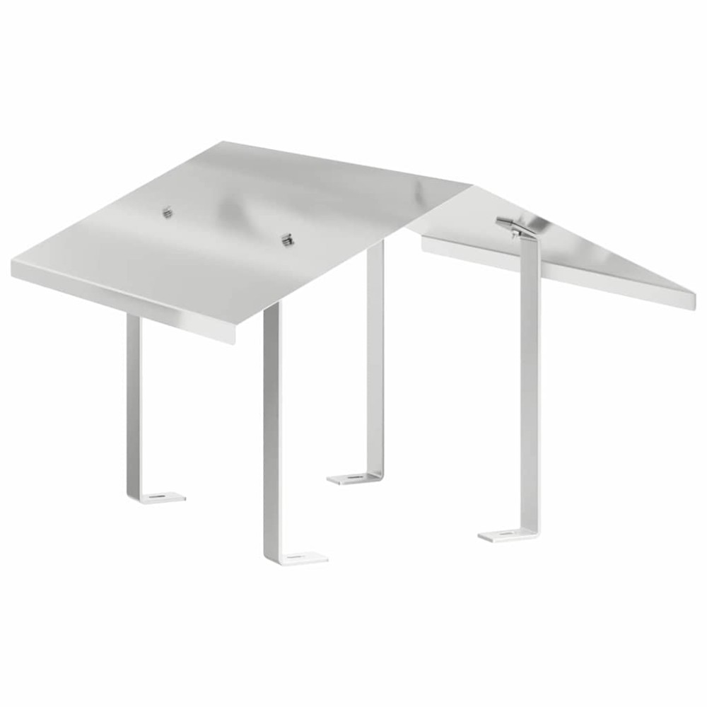 vidaXL Καπνοδόχος Ασημί 50 x 60 x 37 εκ Ανοξείδωτο ατσάλι