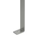 vidaXL Καπνοδόχος Ασημί 60 x 60 x 38 cm Ανοξείδωτο ατσάλι