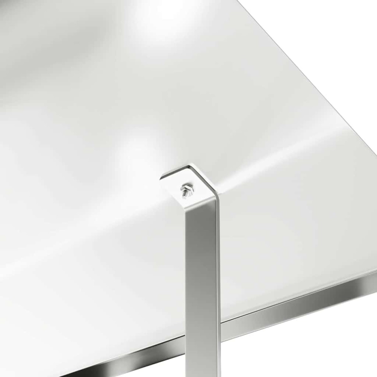 vidaXL Καπνοδόχος Ασημί 60 x 60 x 38 cm Ανοξείδωτο ατσάλι