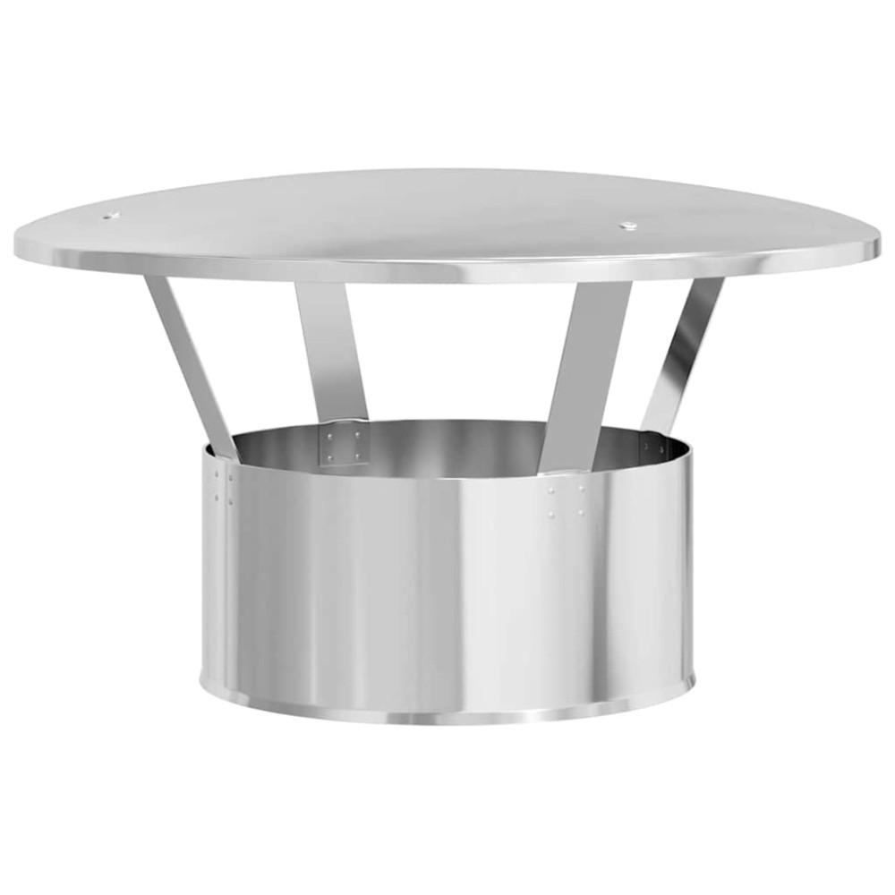 vidaXL Κάλυμμα Βροχής Καμινάδας Ασημί 35 x 35 x 20 εκ