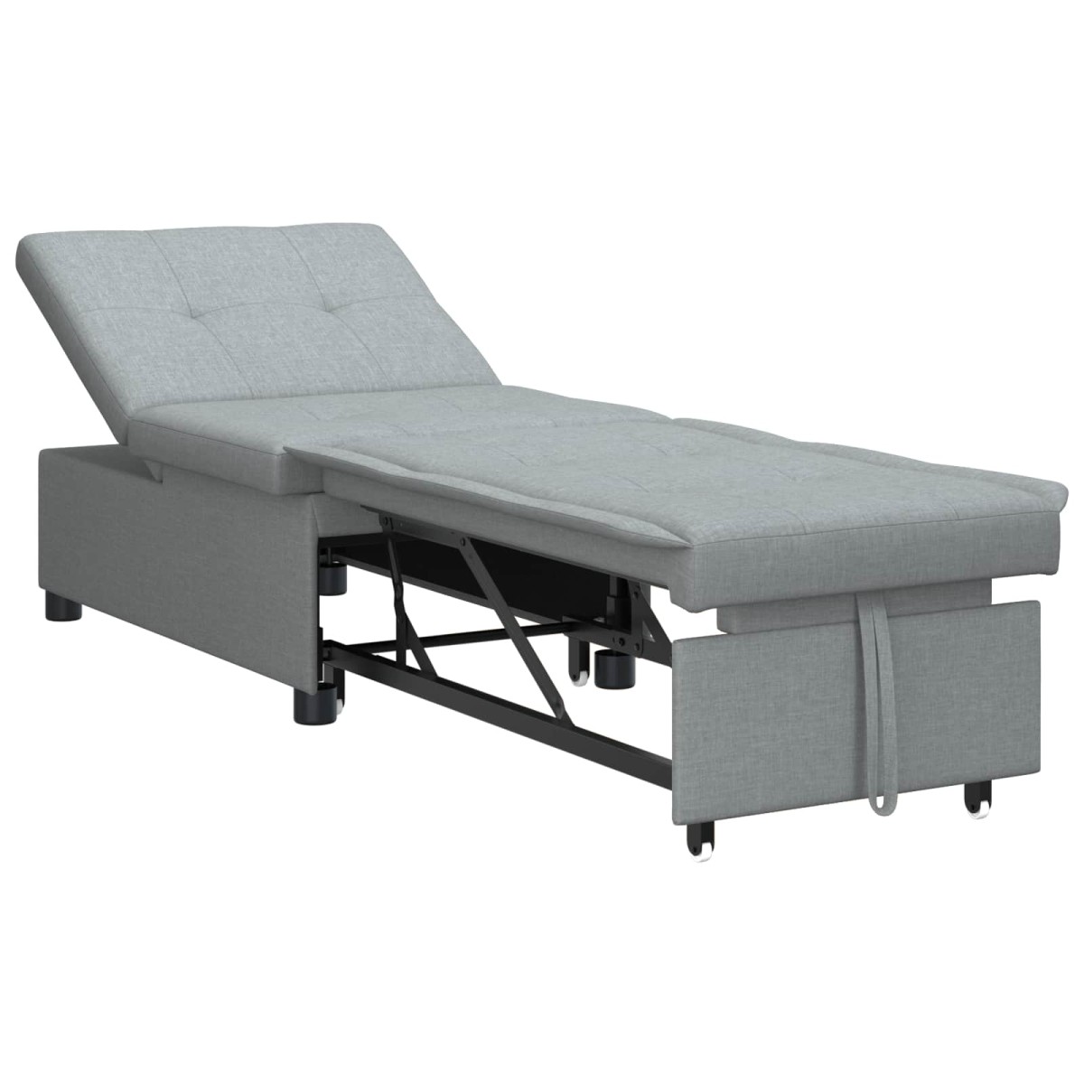 vidaXL Καναπές Κρεβάτι Ανοιχτό γκρι 194 x 50 x 82 εκ. ύφασμα