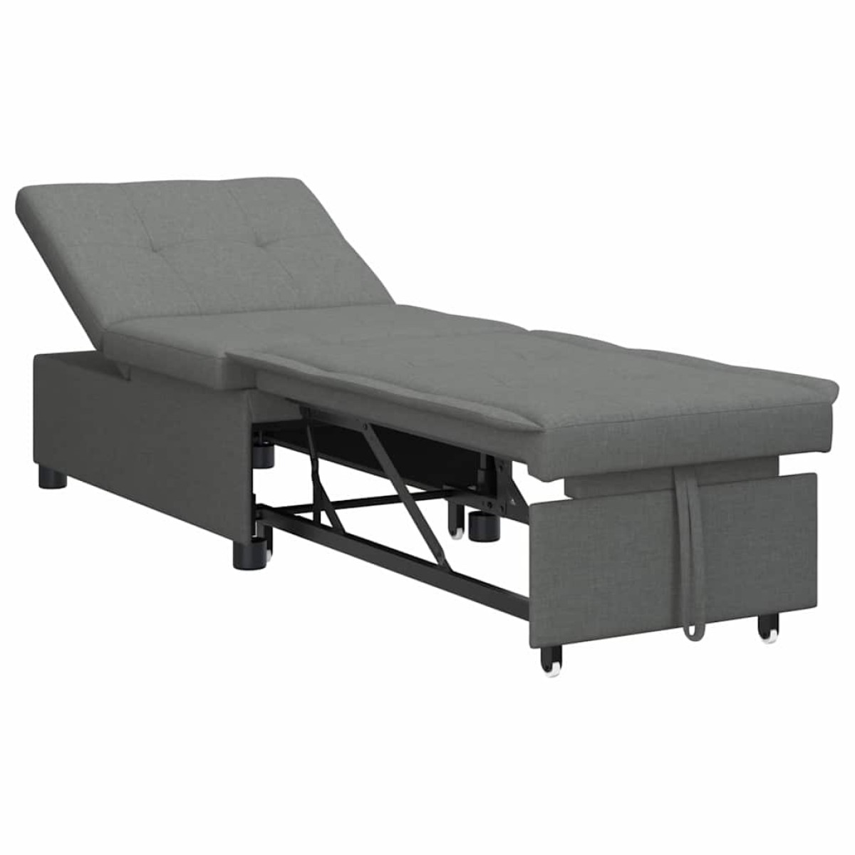 vidaXL Καναπές Κρεβάτι Σκούρο Γκρι 194 x 50 x 82 εκ. ύφασμα