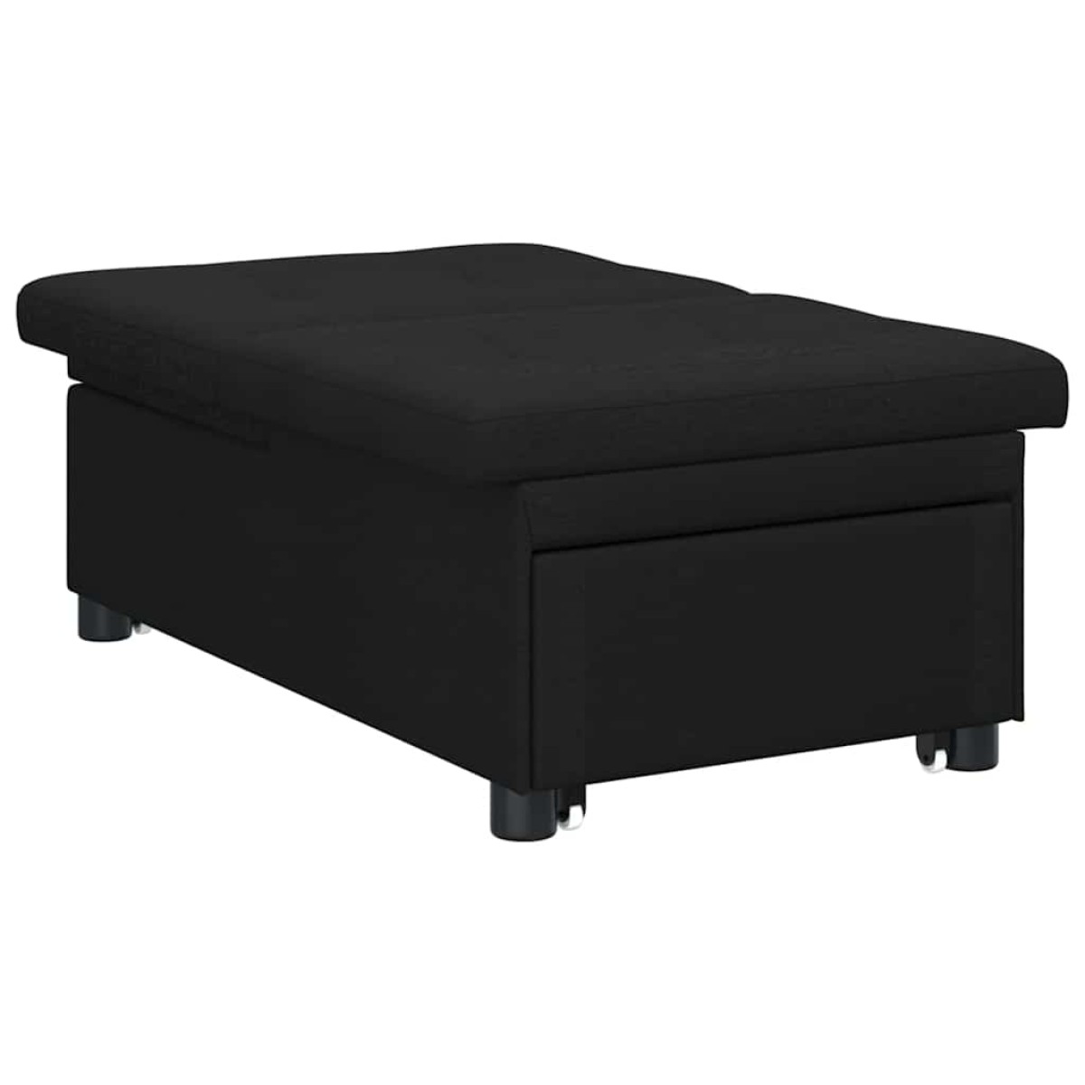vidaXL Καναπές Κρεβάτι Μαύρο 194 x 50 x 82 εκ. ύφασμα