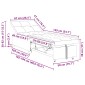vidaXL Καναπές Κρεβάτι Σκούρο Πράσινο 194 x 50 x 82 εκ. ύφασμα