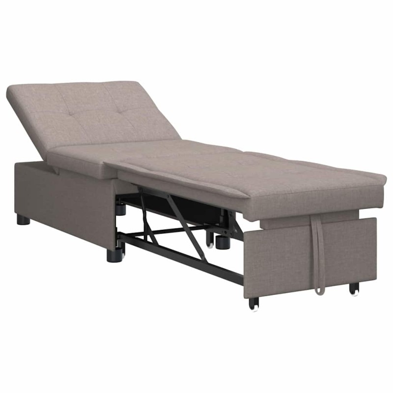 vidaXL Καναπές Κρεβάτι Taupe 194 x 50 x 82 εκ. ύφασμα
