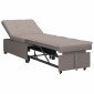 vidaXL Καναπές Κρεβάτι Taupe 194 x 50 x 82 εκ. ύφασμα