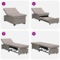 vidaXL Καναπές Κρεβάτι Taupe 194 x 50 x 82 εκ. ύφασμα