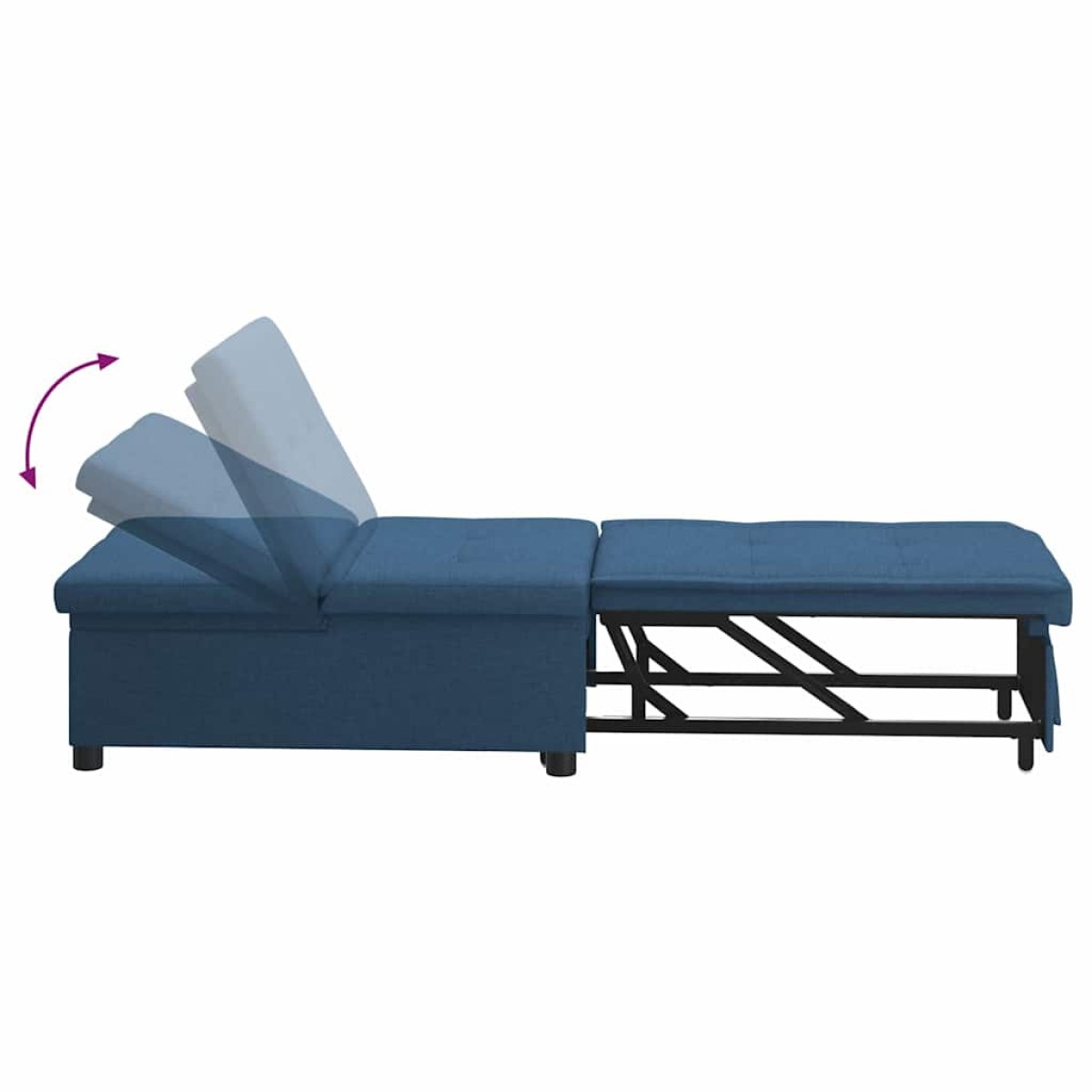vidaXL Καναπές Κρεβάτι Μπλε 194 x 50 x 82 εκ. ύφασμα