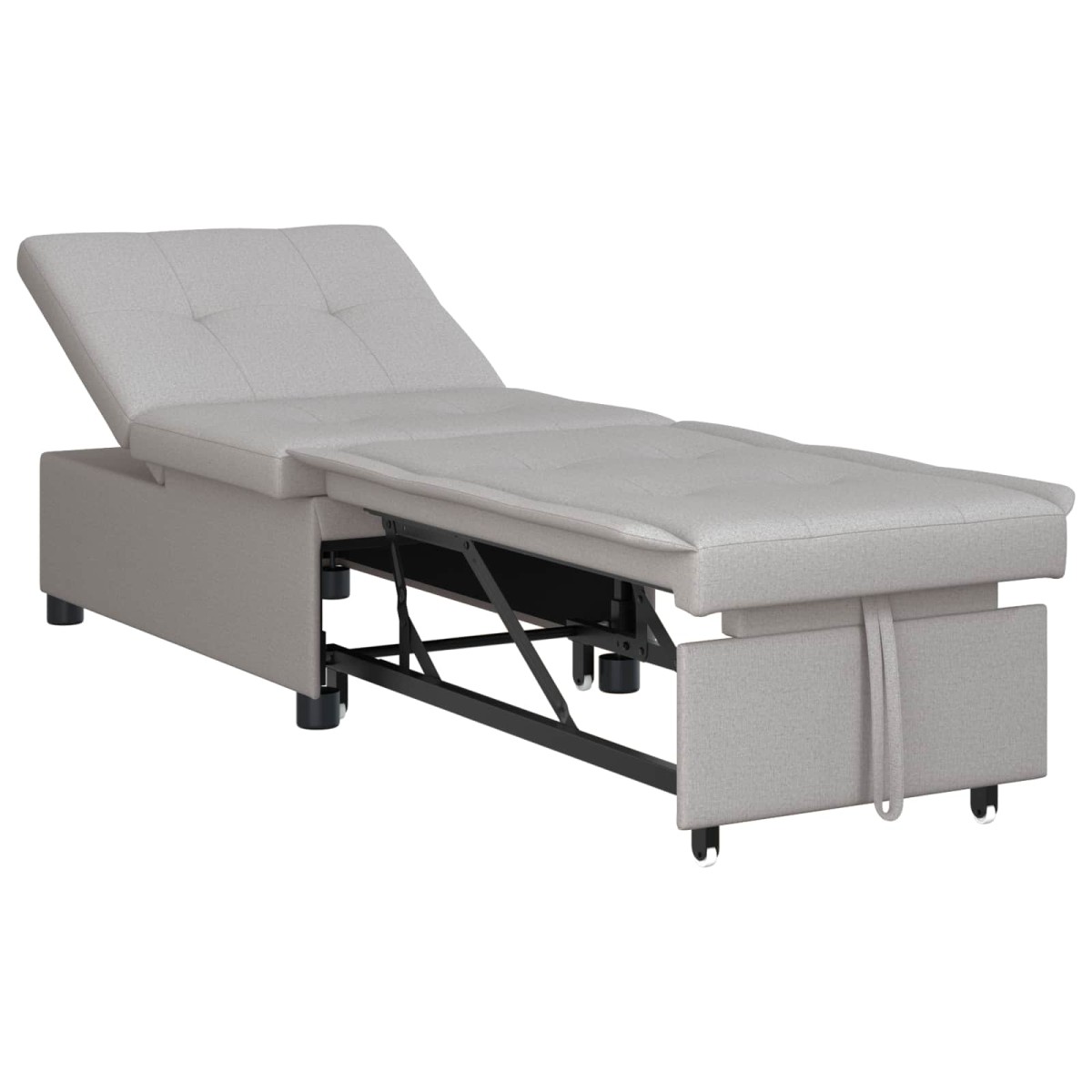 vidaXL Καναπές Κρεβάτι Γκρι 194 x 50 x 82 εκ. ύφασμα