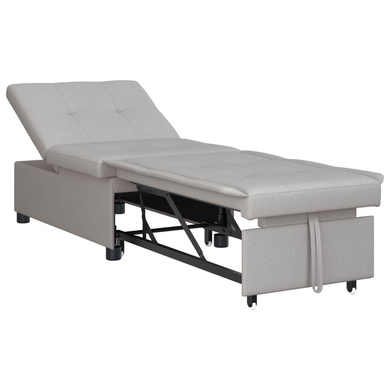vidaXL Καναπές Κρεβάτι Γκρι 194 x 50 x 82 εκ. ύφασμα