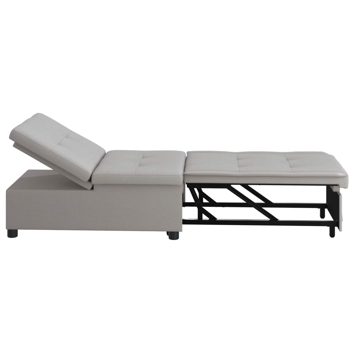 vidaXL Καναπές Κρεβάτι Γκρι 194 x 50 x 82 εκ. ύφασμα