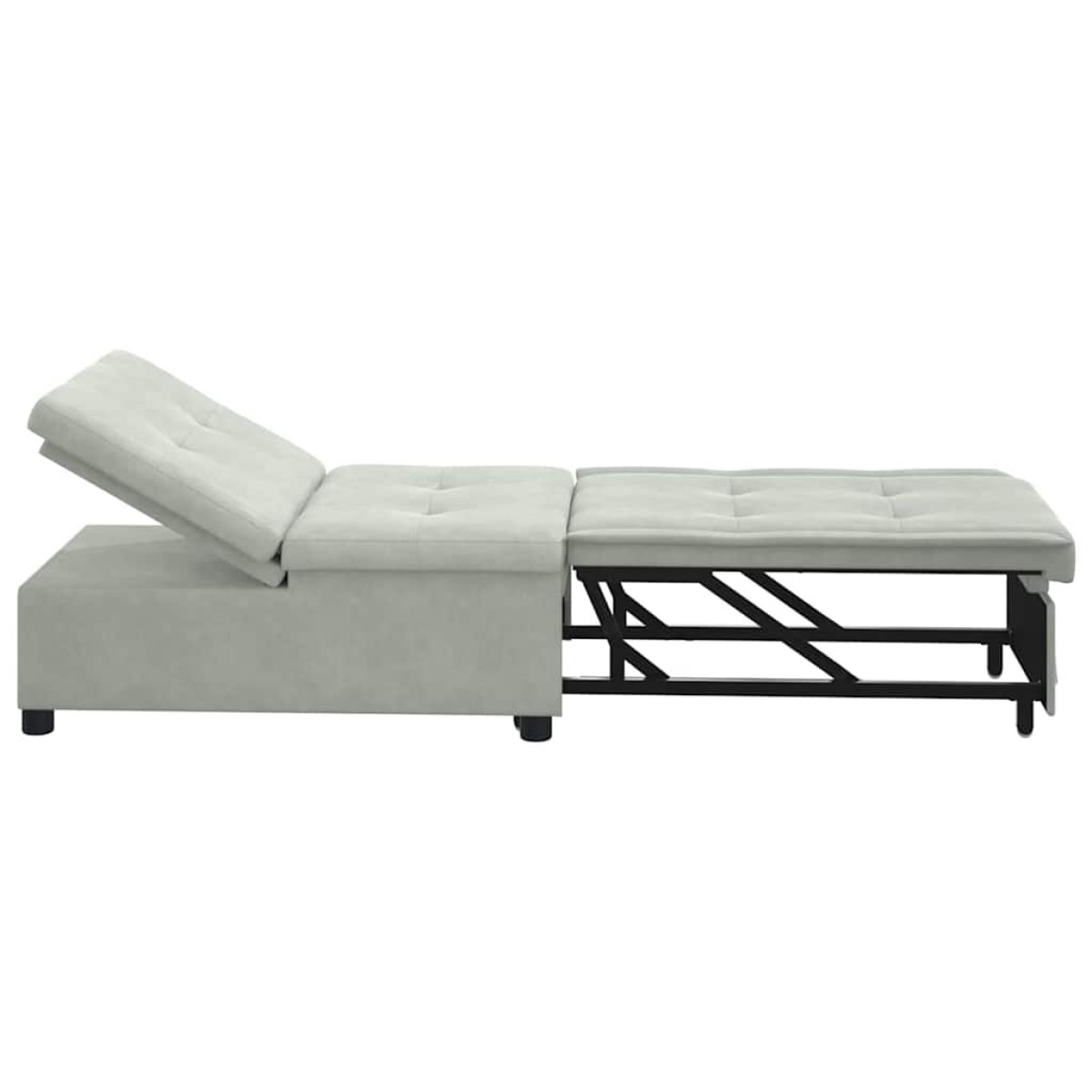vidaXL Κρεβάτι καναπές Ανοιχτό γκρι 194 x 67 x 82 εκ Βελούδο