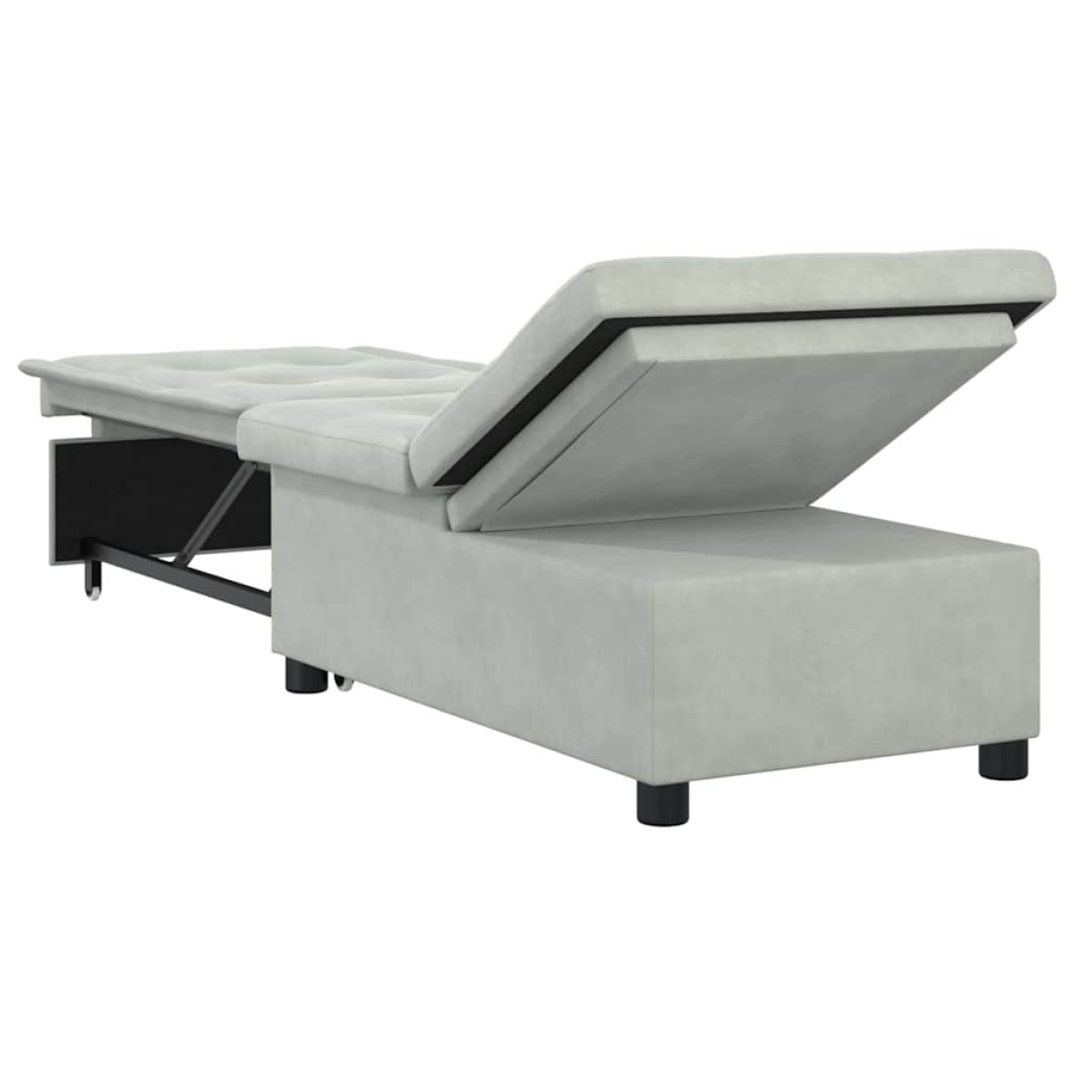 vidaXL Κρεβάτι καναπές Ανοιχτό γκρι 194 x 67 x 82 εκ Βελούδο