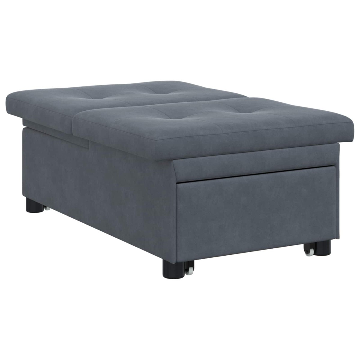 vidaXL Κρεβάτι καναπές Σκούρο Γκρι 194 x 67 x 82 εκ Βελούδο