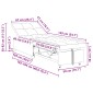 vidaXL Κρεβάτι καναπές Σκούρο Γκρι 194 x 67 x 82 εκ Βελούδο