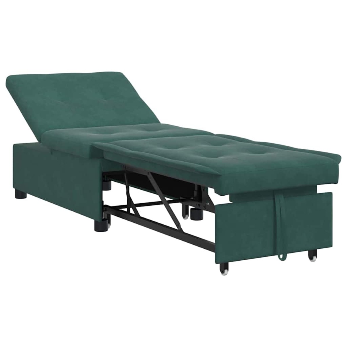 vidaXL Κρεβάτι καναπές Σκούρο Πράσινο 194 x 67 x 82 εκ Βελούδο